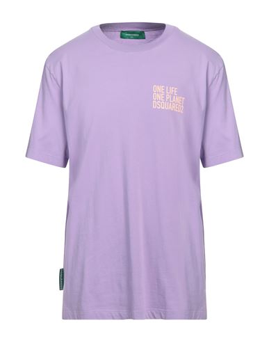 Dsquared2 Man T-shirt Light Purple Size M Cotton