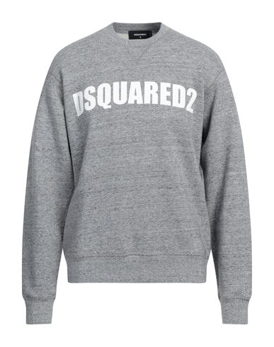 Dsquared2 Man Sweatshirt Grey Size L Cotton, Elastane