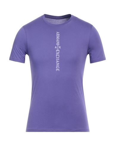 Armani Exchange Man T-shirt Purple Size Xs Cotton