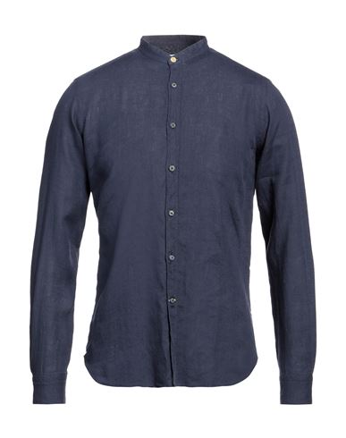 Edizioni Limonaia Man Shirt Midnight Blue Size 15 ½ Linen