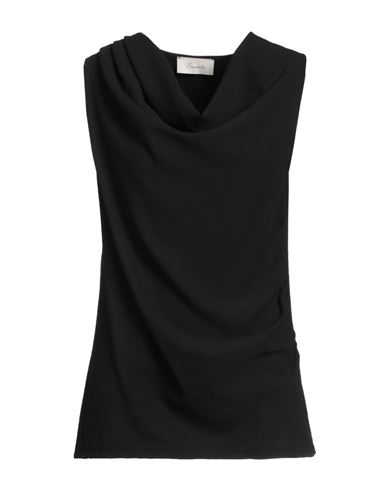 Souvenir Woman Tank Top Black Size S Polyester