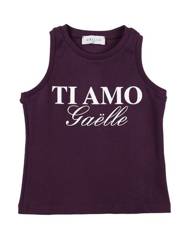 Gaelle Paris Babies' Gaëlle Paris Toddler Girl T-shirt Dark Purple Size 6 Cotton, Elastane