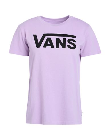 Vans Wm Flying V Crew Tee Woman T-shirt Lilac Size L Cotton In Purple