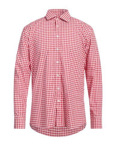Shop Etro Man Shirt Red Size 17 ½ Cotton