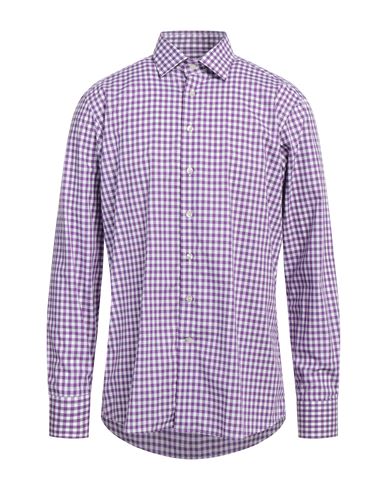 Etro Man Shirt Purple Size 17 ½ Cotton