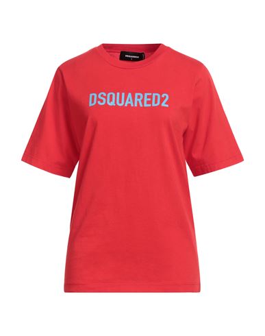 Dsquared2 Woman T-shirt Red Size S Cotton
