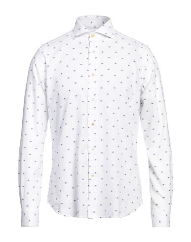 Shop Edizioni Limonaia Man Shirt White Size 15 ¾ Linen, Cotton
