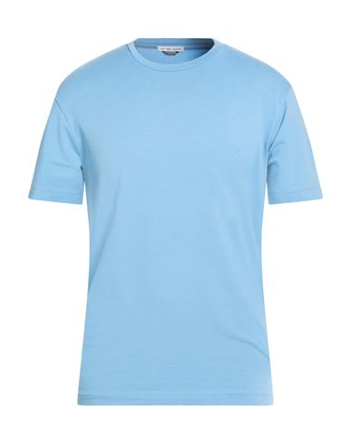 Grey Daniele Alessandrini Man T-shirt Sky Blue Size S Cotton, Elastane In Blue