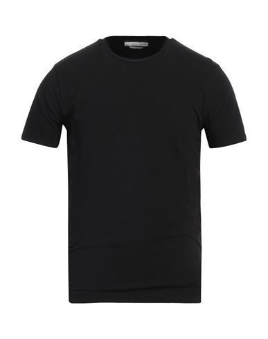 Grey Daniele Alessandrini Man T-shirt Black Size S Cotton, Elastane In Black