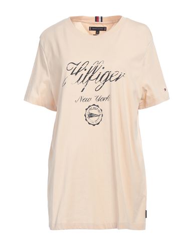 Tommy Hilfiger Woman T-shirt Beige Size Xxxl Cotton