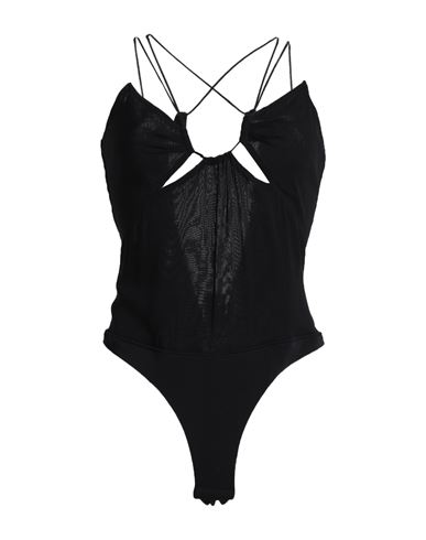 The Andamane Woman Bodysuit Black Size 4 Silk, Elastane, Polyester In Black