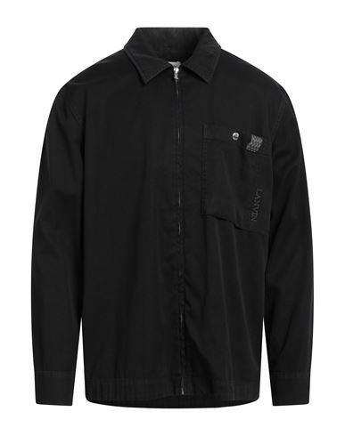 Lanvin Man Shirt Black Size 42 Cotton