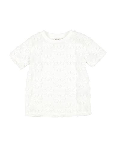 Shop Fracomina Mini Toddler Girl Top Ivory Size 6 Cotton In White