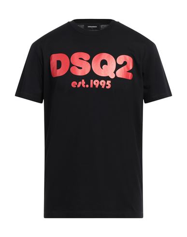 Dsquared2 Man T-shirt Black Size L Cotton