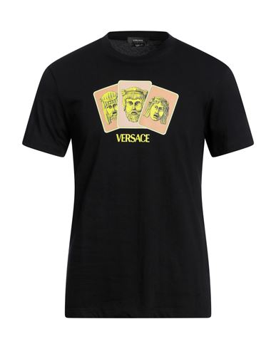 Versace Man T-shirt Black Size Xxl Cotton