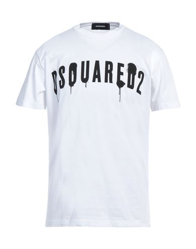 Shop Dsquared2 Man T-shirt White Size M Cotton