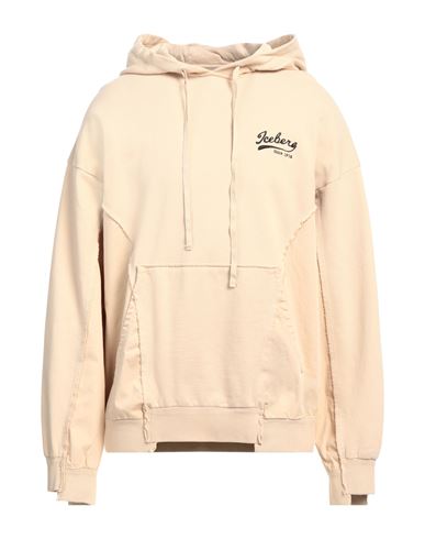 Iceberg Man Sweatshirt Sand Size L Cotton, Elastane In Nude
