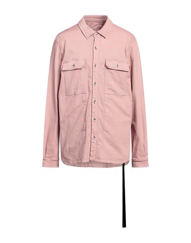 Rick Owens Drkshdw Drkshdw By Rick Owens Man Denim Shirt Pastel Pink Size S Cotton, Polyester, Rubber