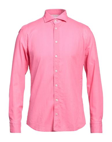 Shop Bastoncino Man Shirt Fuchsia Size 15 ¾ Cotton In Pink
