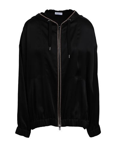 Shop Brunello Cucinelli Woman Sweatshirt Black Size M Acetate, Viscose, Brass