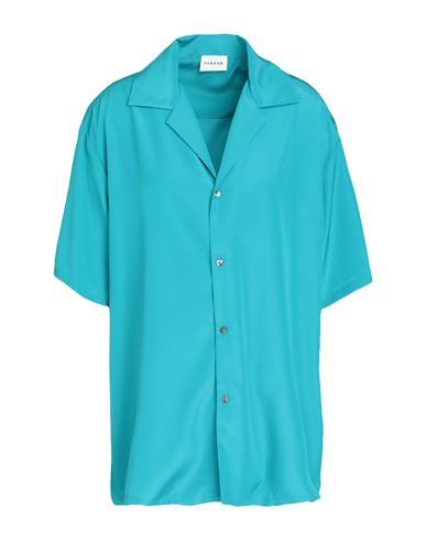 Shop P.a.r.o.s.h P. A.r. O.s. H. Woman Shirt Turquoise Size S Polyester In Blue