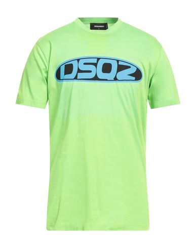 Dsquared2 Man T-shirt Acid Green Size L Cotton