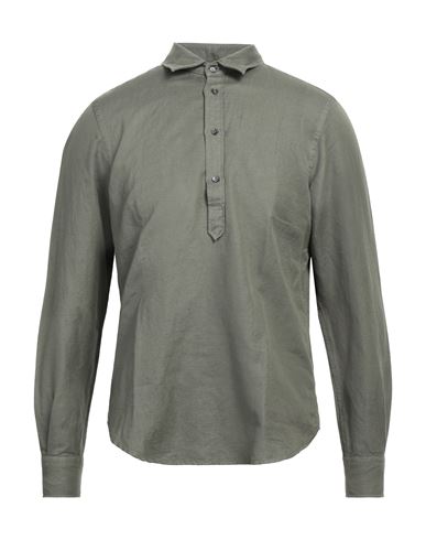 Aspesi Man Shirt Military Green Size M Cotton, Linen