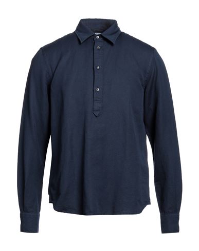 Aspesi Man Shirt Navy Blue Size M Cotton, Linen