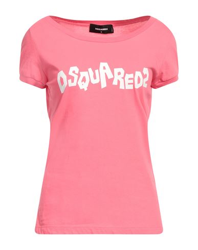 Dsquared2 Woman T-shirt Pastel Pink Size L Cotton