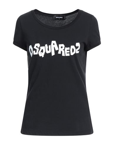 Dsquared2 Woman T-shirt Black Size M Cotton