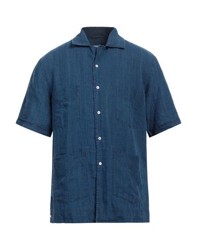 Aspesi Man Shirt Blue Size M Linen