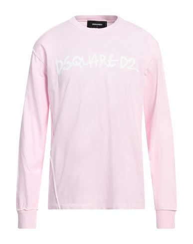 Dsquared2 Man T-shirt Pink Size Xl Cotton In Pink