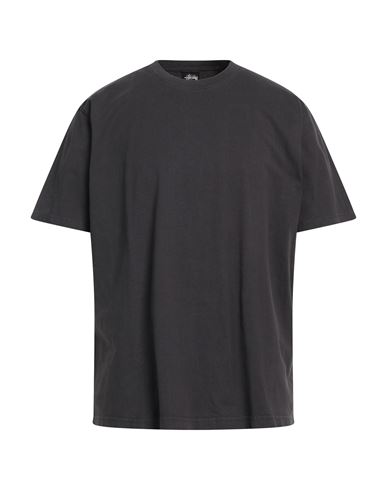 Stussy Man T-shirt Lead Size Xxl Cotton In Grey