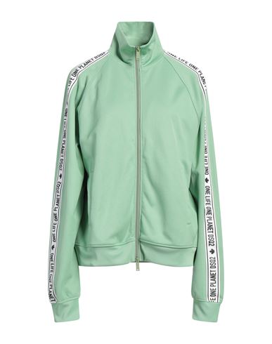 Dsquared2 Woman Sweatshirt Light Green Size L Polyester, Cotton In Green