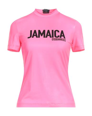 Dsquared2 Woman T-shirt Fuchsia Size Xxs Polyester, Elastane In Pink