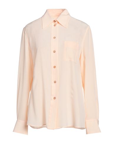 Lanvin Woman Shirt Apricot Size 10 Cotton, Silk In Orange