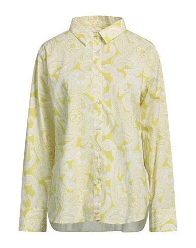Bardot Woman Shirt Acid Green Size 8 Cotton In Green