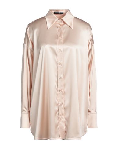 Dolce & Gabbana Woman Shirt Blush Size 12 Silk, Elastane In Pink