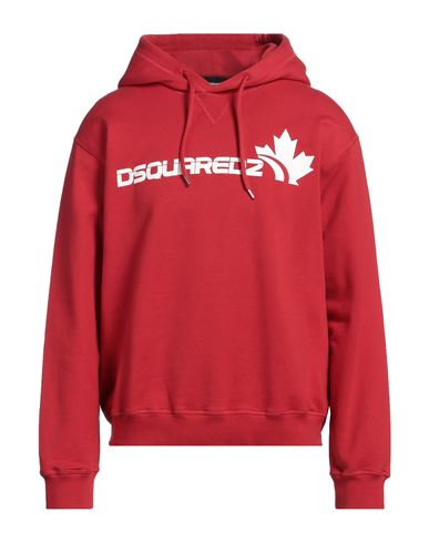DSQUARED2 DSQUARED2 MAN SWEATSHIRT RED SIZE M COTTON, ELASTANE 