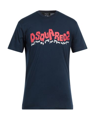 Dsquared2 Man T-shirt Midnight Blue Size S Cotton