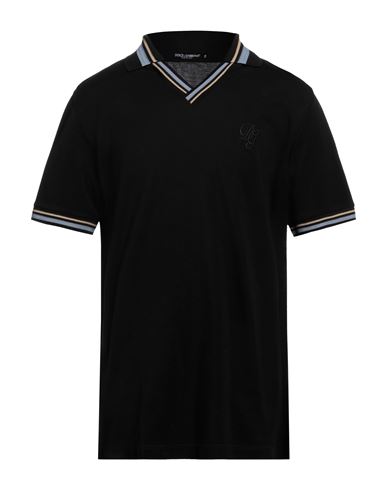Dolce & Gabbana Man Polo Shirt Black Size 34 Cotton, Viscose