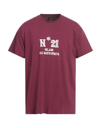 N°21 Man T-shirt Mauve Size L Cotton, Elastane