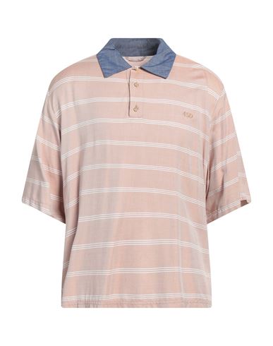 Shop 4sdesigns Man Polo Shirt Blush Size L Viscose, Cotton In Pink