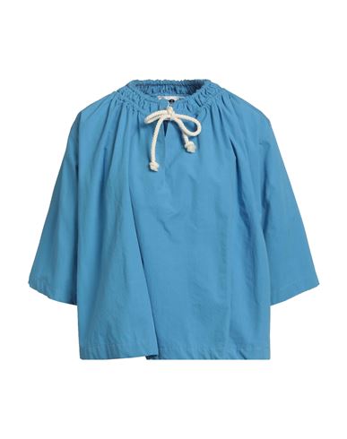 Jil Sander+ Woman Top Pastel Blue Size 8 Cotton