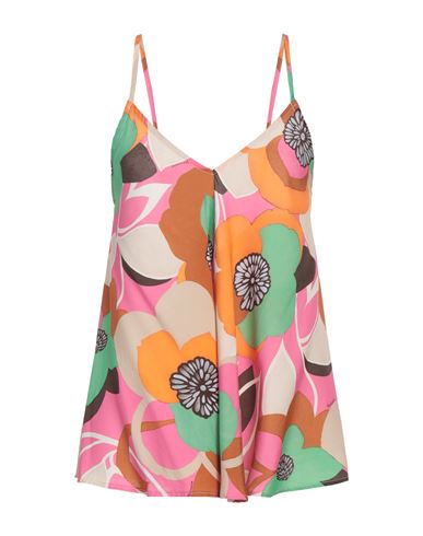 Mariuccia Woman Top Fuchsia Size L Cotton In Pink