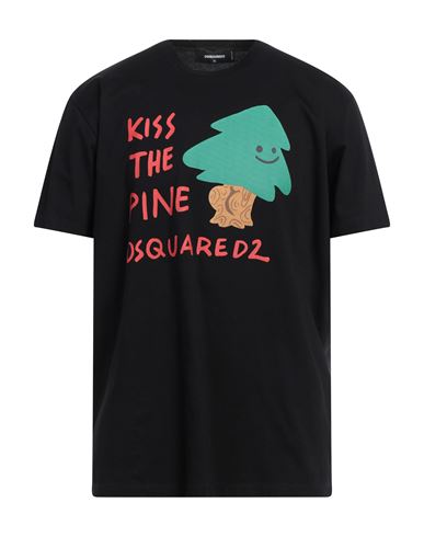 Dsquared2 Man T-shirt Black Size Xxxl Cotton