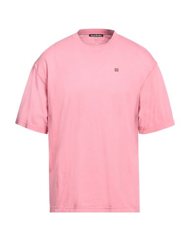 Acne Studios Man T-shirt Pink Size Xl Cotton