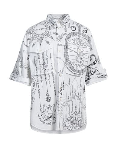 Shop Dsquared2 Man Shirt White Size 40 Cotton, Elastane