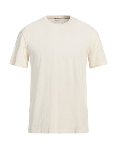 Maison Margiela Man T-shirt Ivory Size L Organic Cotton In White
