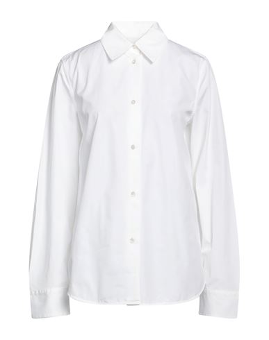 Jil Sander Woman Shirt White Size 8 Cotton In Brown